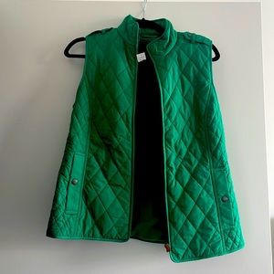 Talbots Green Puffer Vest